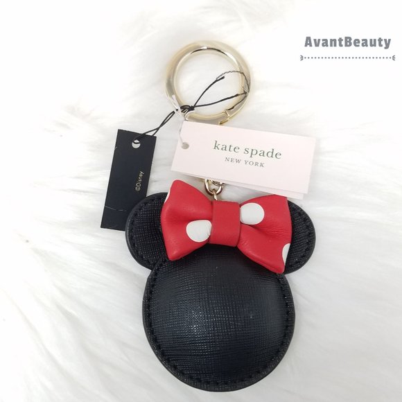 KATE SPADE X MINNIE MOUSE KEY CHAIN FOB RED BLACK